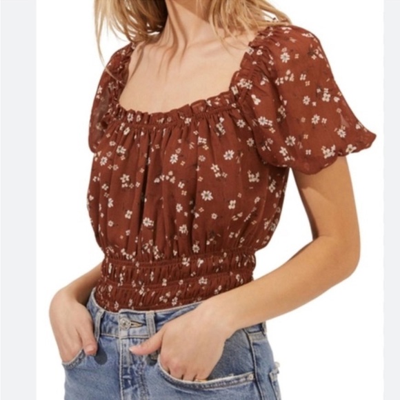 ASTR The Label Women's Brown and Burgundy Bodysuit - Picture 1 of 8